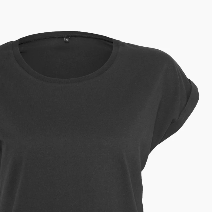 tshirt manches retroussées noir