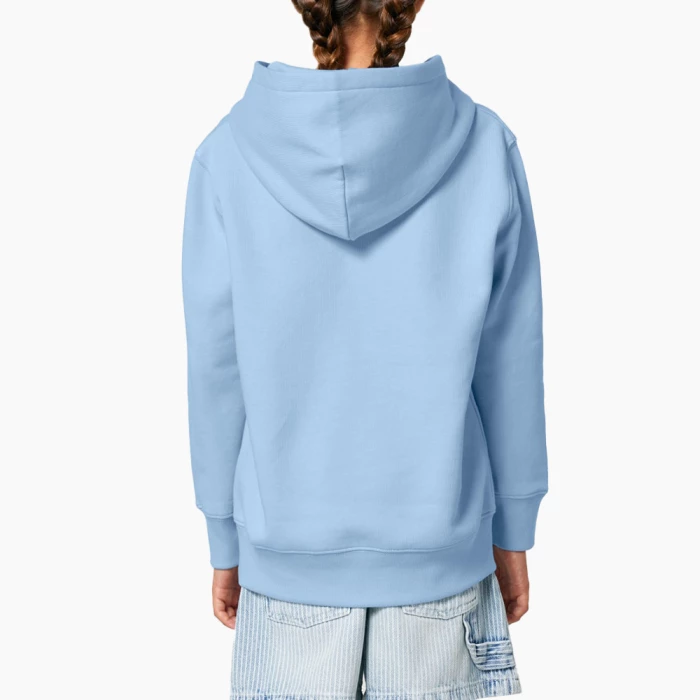 Sweat Capuche Premium Bio Enfant Imprimé Bleu clair