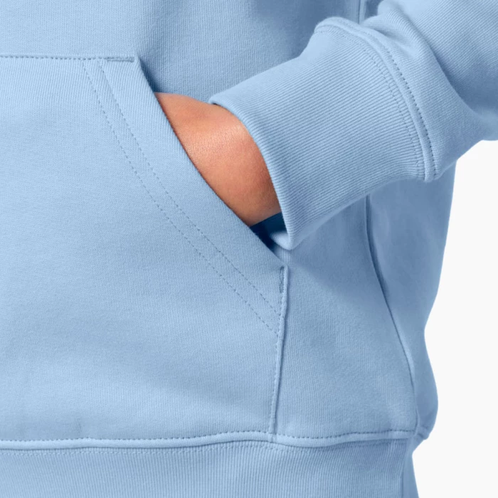Sweat Capuche Premium Bio Enfant Imprimé Bleu clair