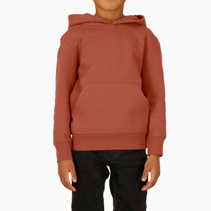 Sweat Capuche Premium Bio Enfant Imprimé Heritage borwn