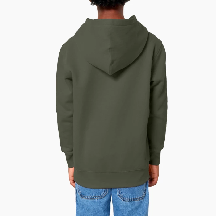 Sweat Capuche Premium Bio Enfant Imprimé Khaki