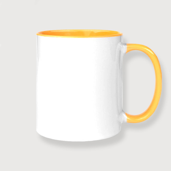 mug jaune personnalisé