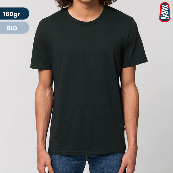 tee shirt coton bio noir brodé