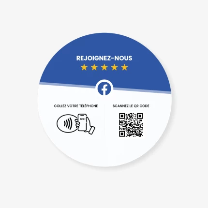 Plaque NFC Facebook
