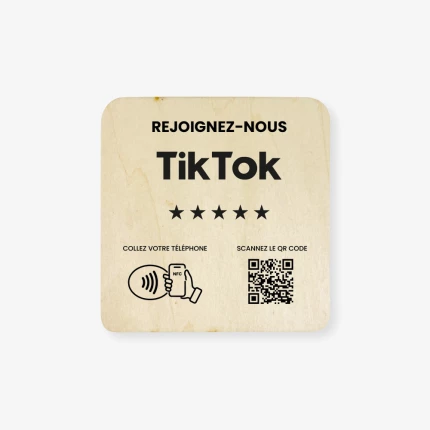 Plaque NFC TikTok