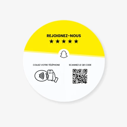 Plaque NFC Snapchat