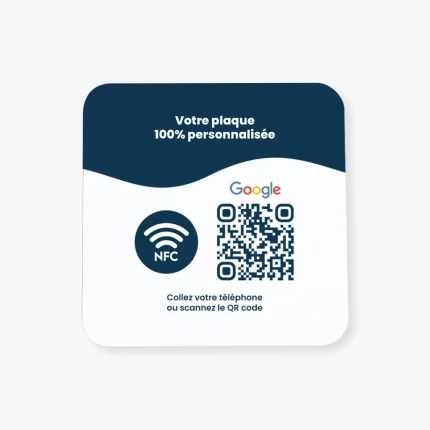 Plaque NFC QR Code Personnalisé​e