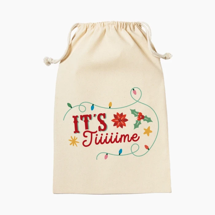 Pochon Emballage Cadeau It's Tiiiime !