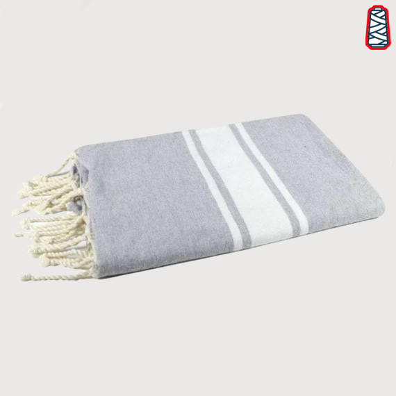 fouta personnalisée grise