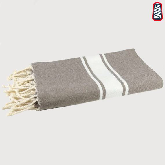 fouta personnalisée taupe