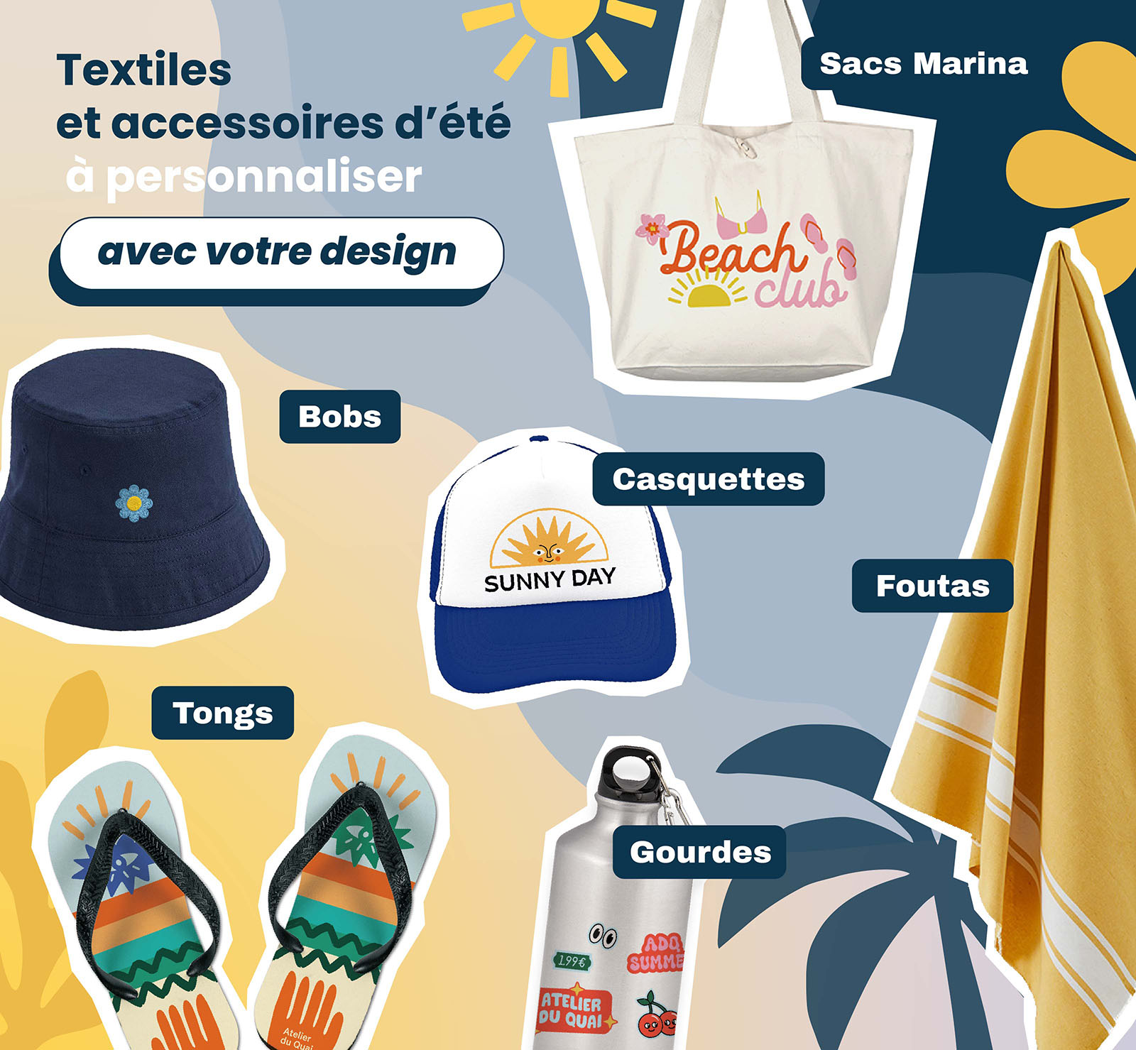 vêtements et accessoires personnalisables