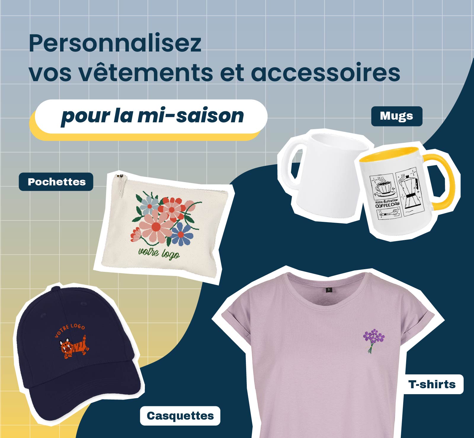 vêtements et accessoires personnalisables